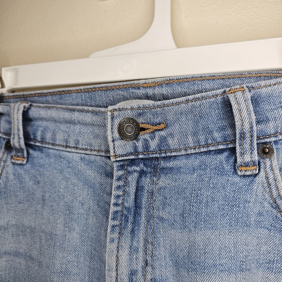 Old Navy Boyfriend Jeans Distressed Medium Wash Patched Size 8 - Picture 7 of 10